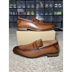 Guess Slip-on Penny Loafer Casual Dress Shoes Men Size 10.5 Brown New GMSYMON-R